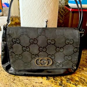 Gucci vintage black purse. Silver hardware